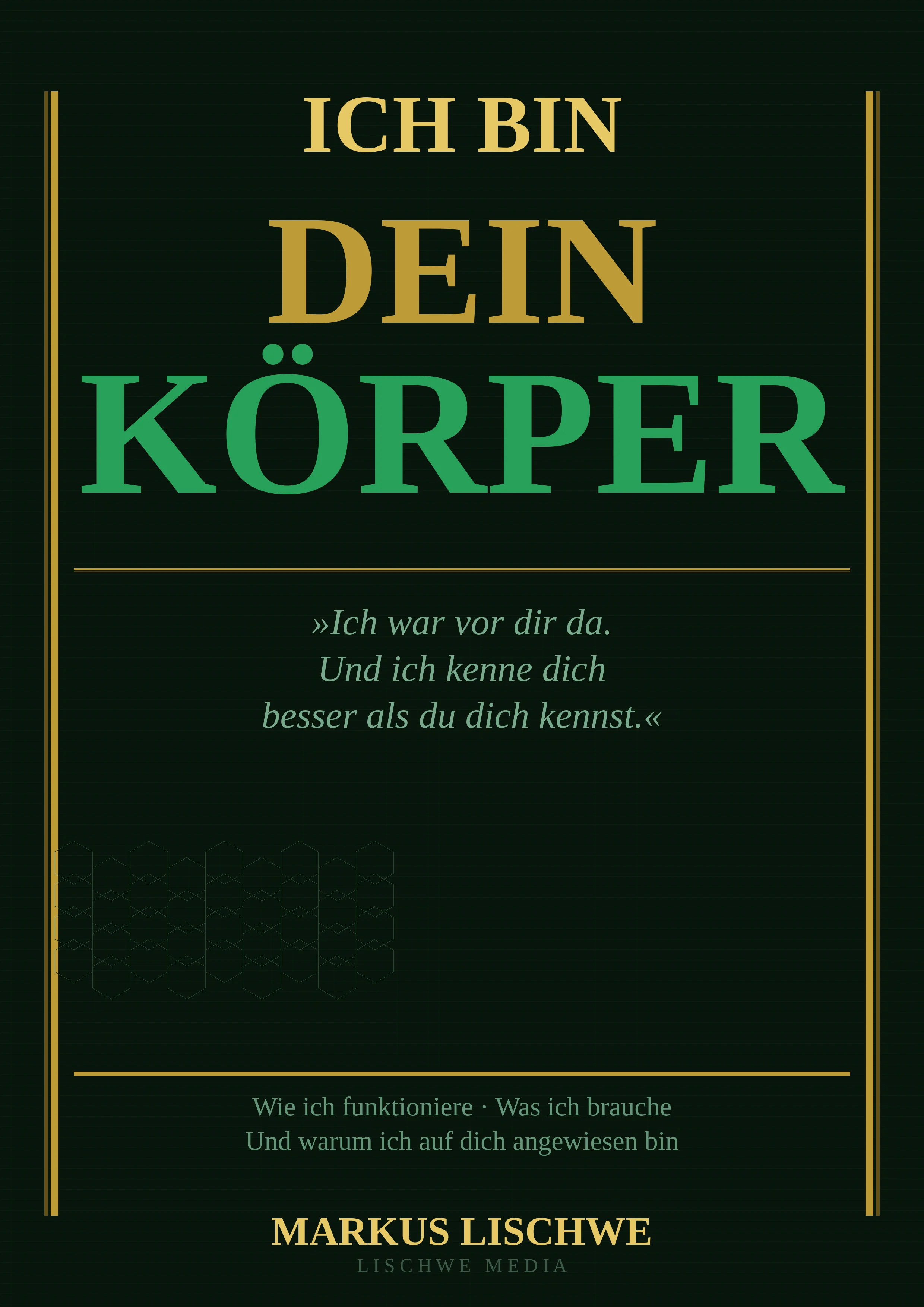 Buchcover – Ich bin dein Körper von Markus Lischwe (Auftakt der Ich-bin-Reihe)