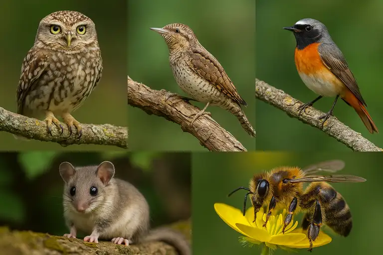 Historische Streuobstlandschaft aus der Luft (Beispiel)